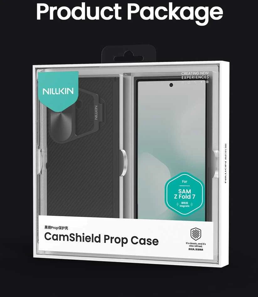 Nillkin CamShield Prop Magnetic dėklas skirtas Samsung Galaxy Z Fold 7 juodos spalvos