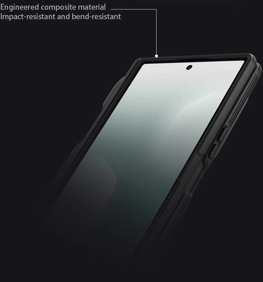 Nillkin CamShield Prop Pen Slot dėklas skirtas Samsung Galaxy Z Fold 7 juodos spalvos