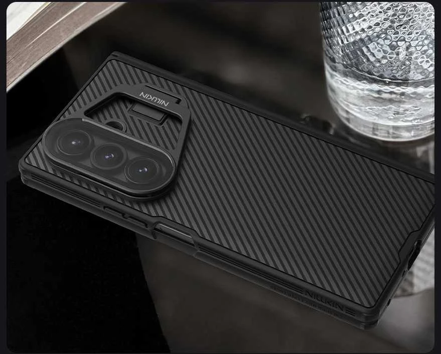 Nillkin CamShield Prop (skaidrus Lens) dėklas skirtas Samsung Galaxy Z Fold 7 juodos spalvos