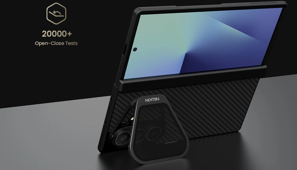 Nillkin CarboProp Aramid Magnetic dėklas skirtas Samsung Galaxy Z Fold 8 Ultra juodos spalvos