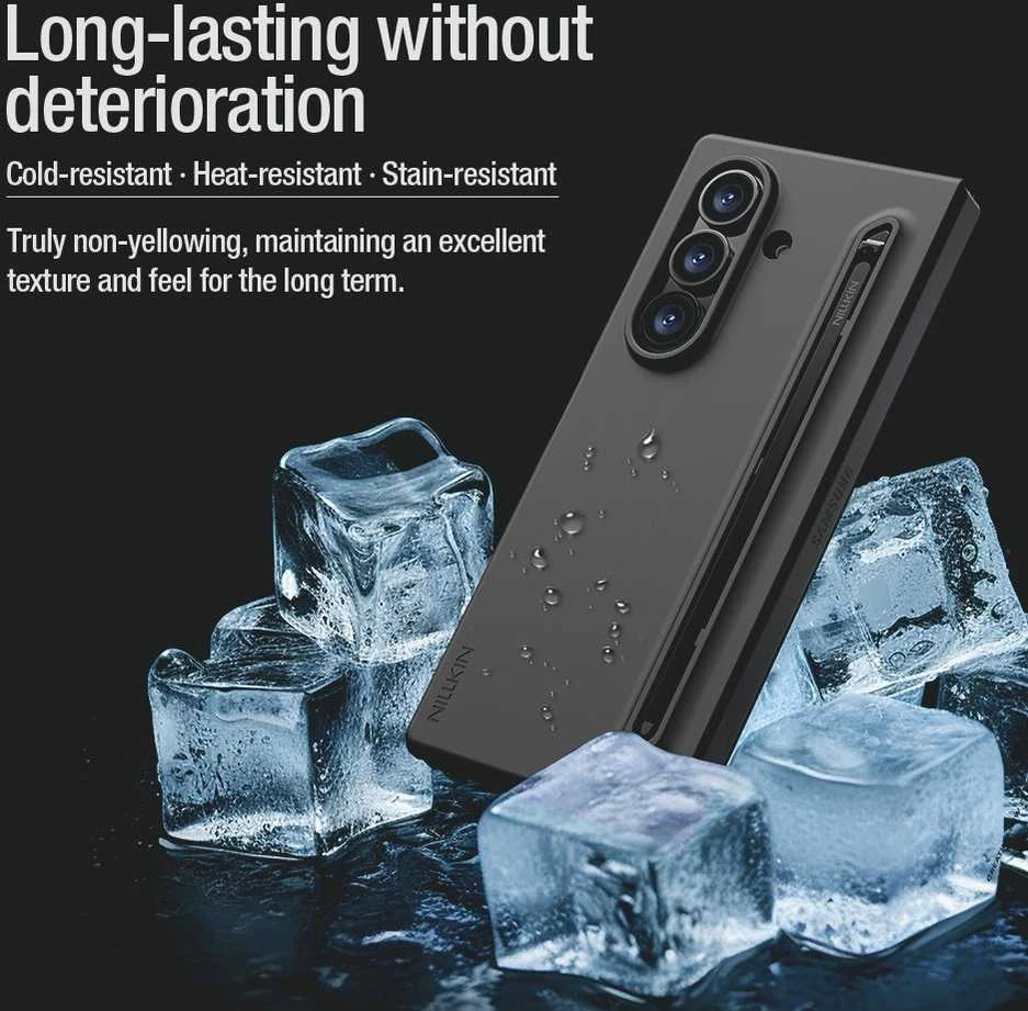 Nillkin Flex Pure Fold Pen Slot dėklas skirtas Samsung Galaxy Z Fold 7 juodos spalvos