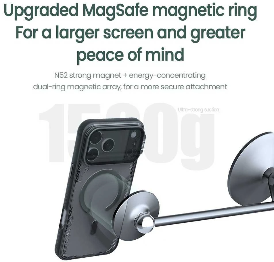 Nillkin Iceblade Prop Magnetic dėklas skirtas Apple iPhone 17 Pro Max Dark Night Juodas