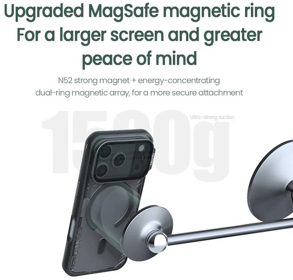 Dėklas Nillkin Iceblade Prop Magnetic Cover skirtas Apple Apple iPhone 17 Pro Dark Night juodos spalvos