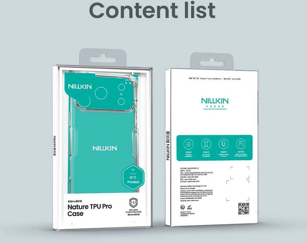 Nillkin Nature TPU PRO dėklas skirtas Apple iPhone 17 Pro Max skaidrus