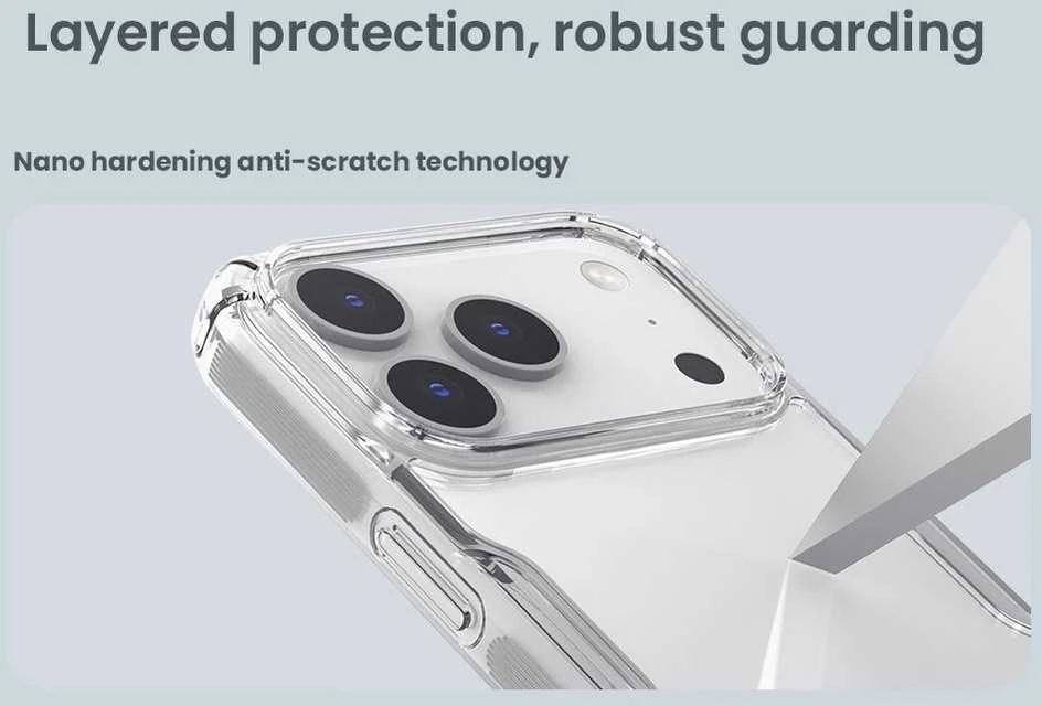 Nillkin Nature TPU PRO dėklas skirtas Apple iPhone 17 Pro skaidrus