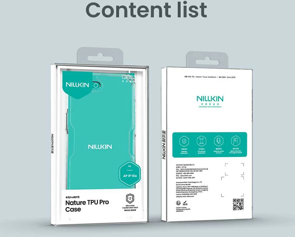 Nillkin Nature TPU PRO Apple iPhone 16e dėklas telefonui skaidrus