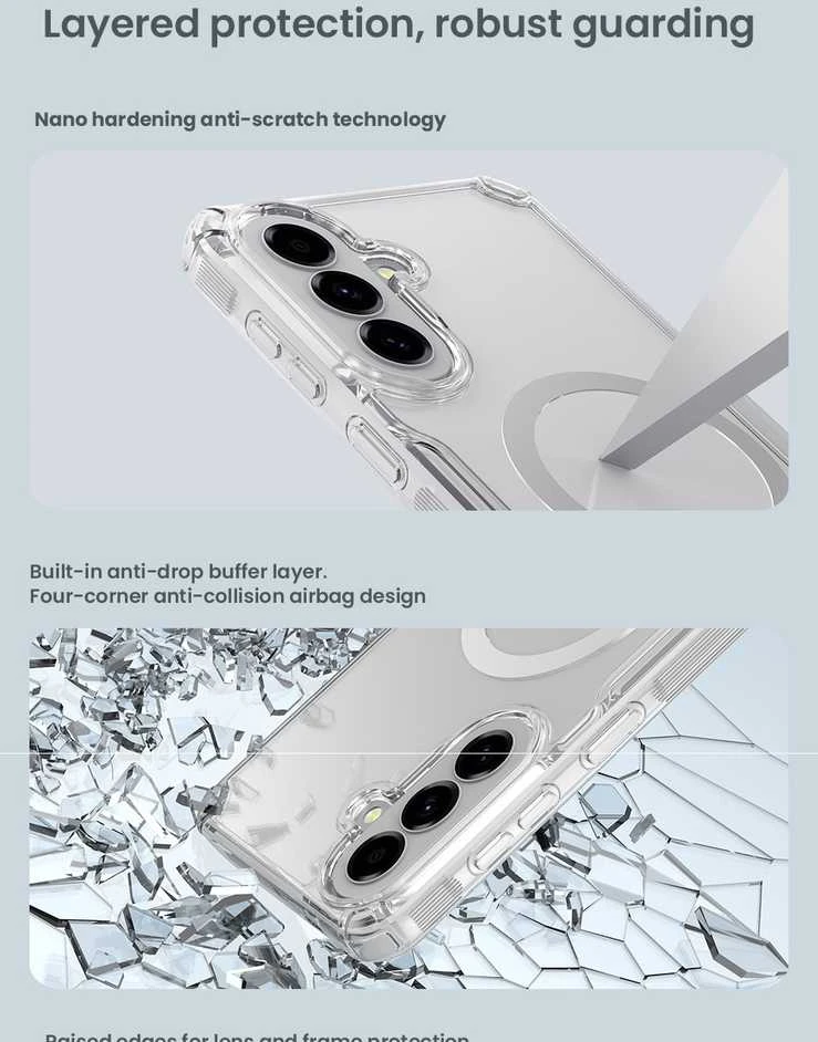 Nillkin Nature TPU PRO Magnetic dėklas skirtas Samsung Galaxy A57 skaidrus