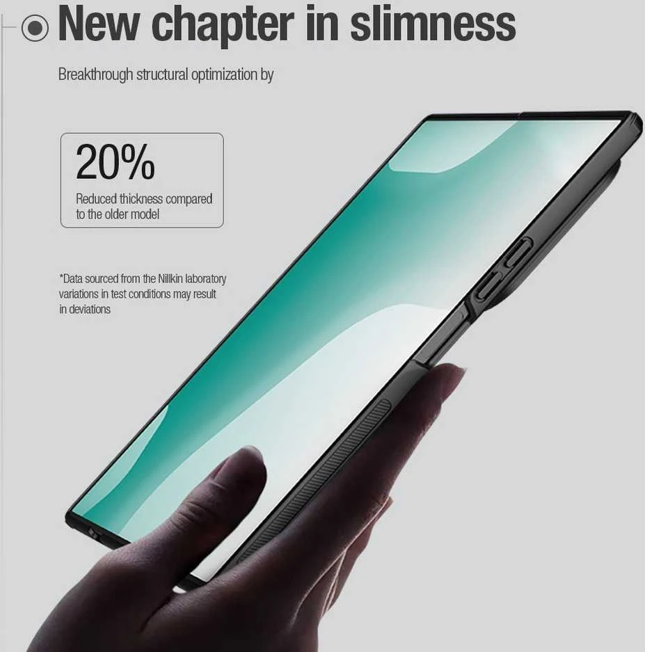 Nillkin Super Frosted FOLD Magnetic Pen Slot Back dėklas skirtas Samsung Galaxy Z Fold 7 juodos spalvos