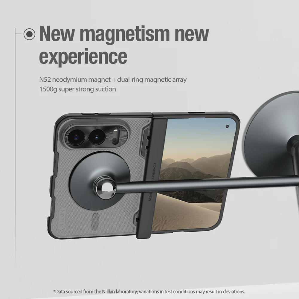 Dėklas Nillkin Super Frosted FOLD Magnetic Back Cover for Apple iPhone Duo Juodas