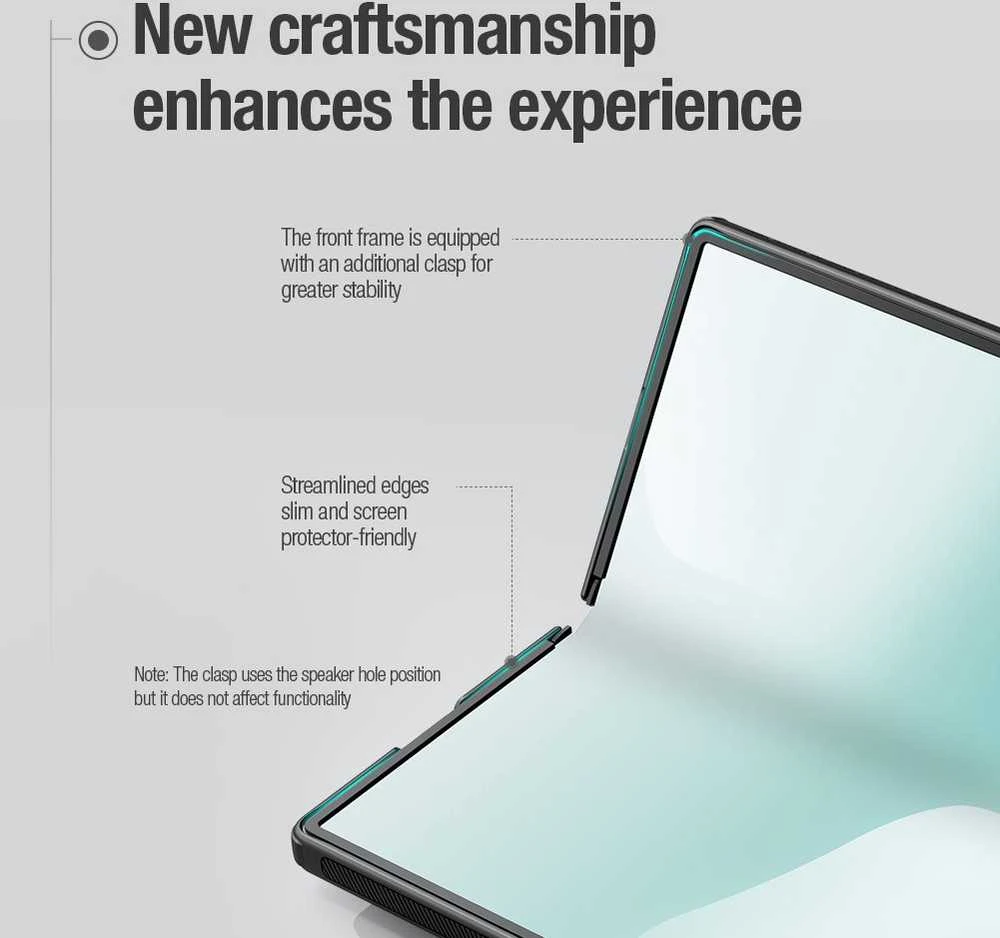 Nillkin Super Frosted FOLD Magnetic Back dėklas skirtas Samsung Galaxy Z Fold 7 juodos spalvos