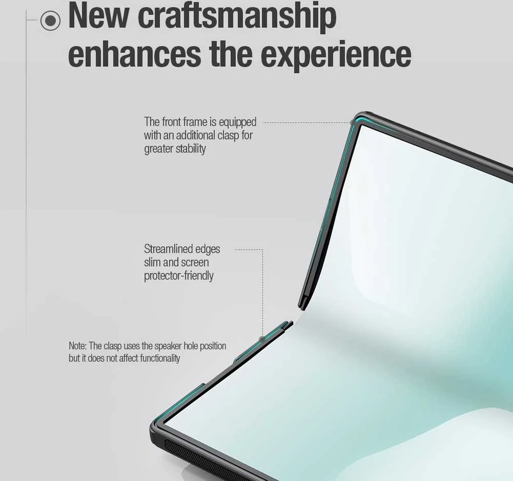 Nillkin Super Frosted FOLD Magnetic Pen Slot Back dėklas skirtas Samsung Galaxy Z Fold 7 juodos spalvos