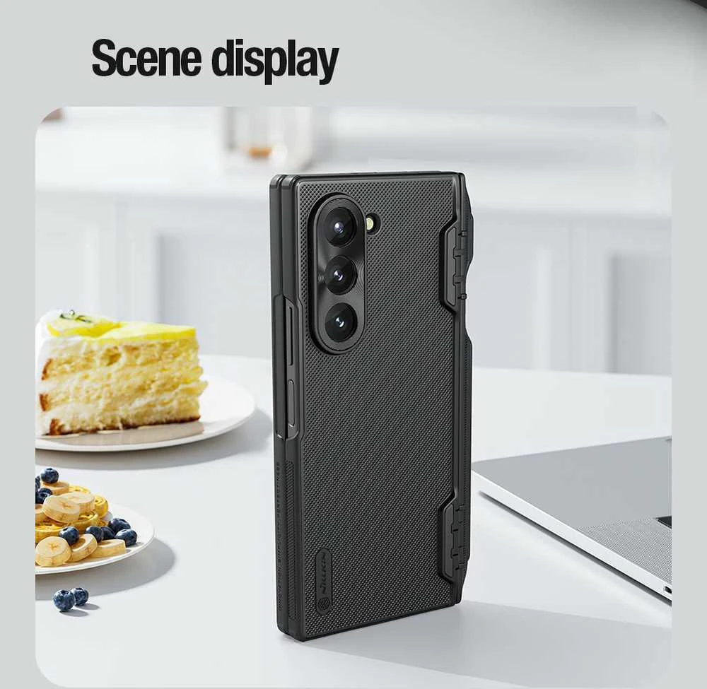 Nillkin Super Frosted Shield Fold Samsung Galaxy Z Fold6 5G Stylus Holder – dėklas telefonui juodos spalvos