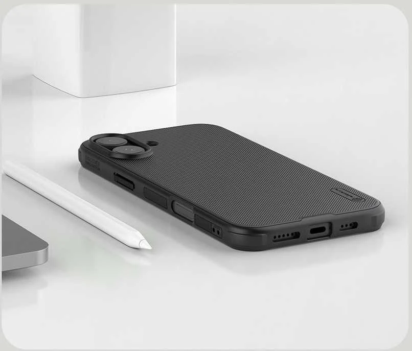 Nillkin Super Frosted Shield Pro Apple iPhone 16 – dėklas telefonui juodos spalvos