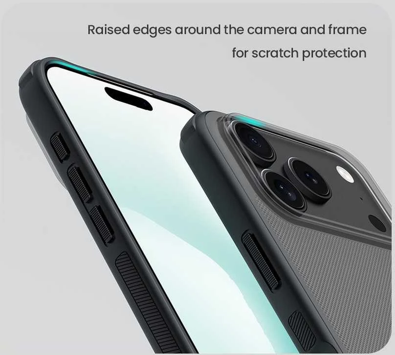 Nillkin Super Frosted PRO Back dėklas skirtas Apple Apple iPhone 17 Pro skaidrus juodos spalvos