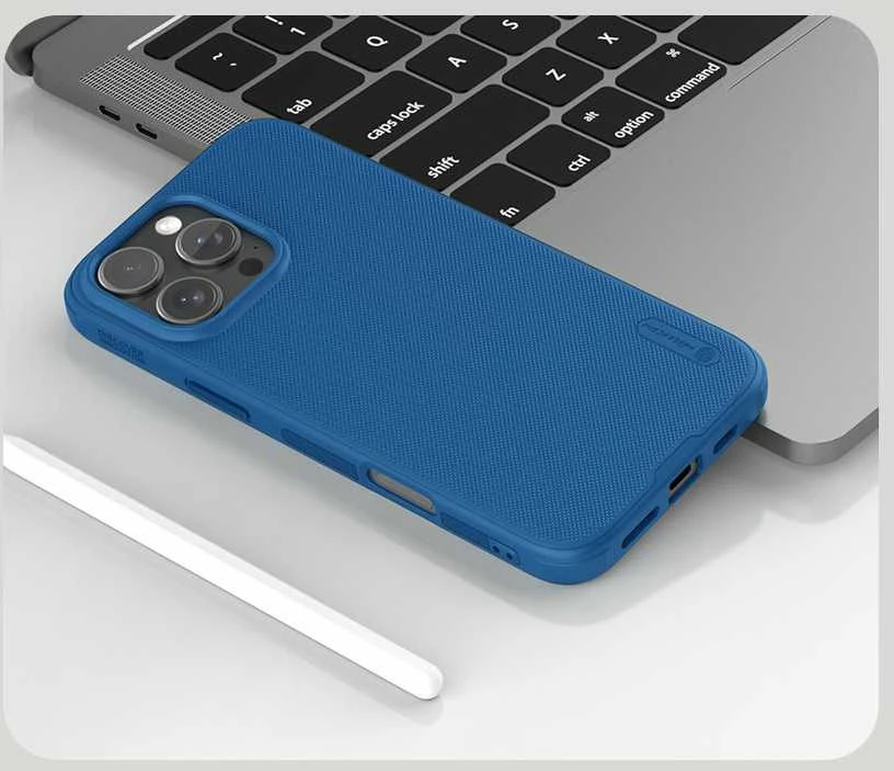Nillkin Super Frosted Shield Pro Apple iPhone 16 Pro – dėklas telefonui mėlynos spalvos