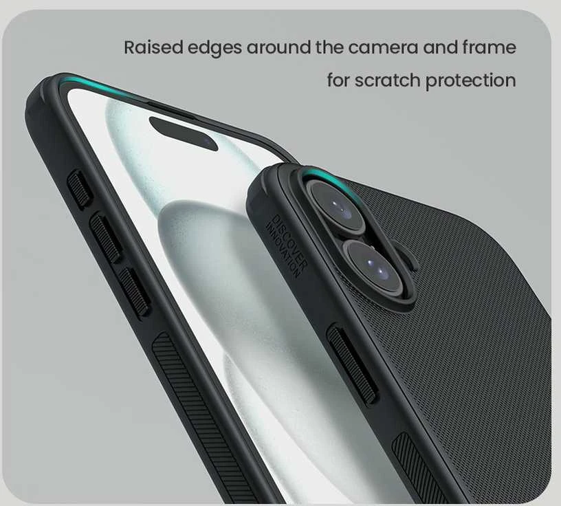 Nillkin Super Frosted Shield Pro Apple iPhone 16 – dėklas telefonui juodos spalvos