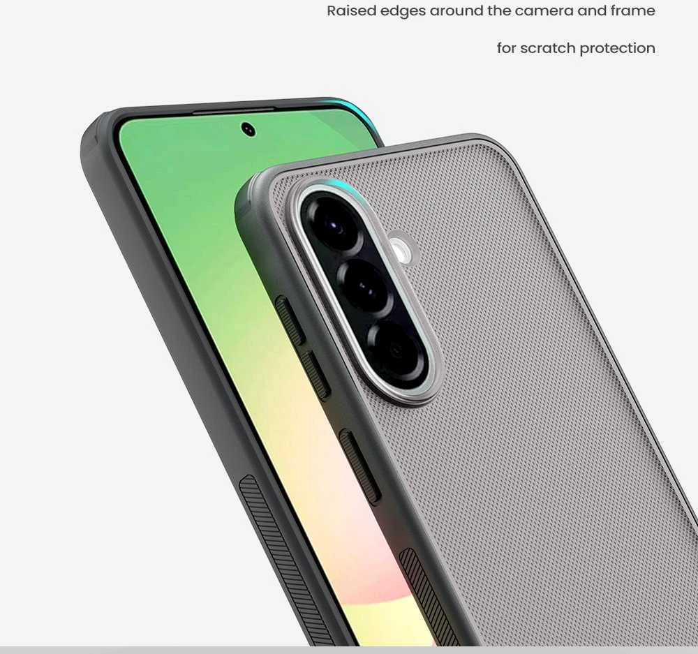 Nillkin Super Frosted PRO Back dėklas skirtas Samsung Galaxy A57 skaidrus juodos spalvos