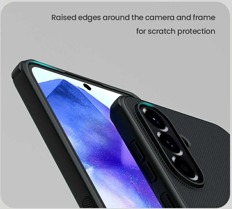 Nillkin Super Frosted PRO Magnetic Back Samsung Galaxy A56 5G dėklas telefonui juodos spalvos