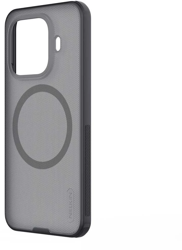 Nillkin Super Frosted PRO Magnetic Back dėklas skirtas Xiaomi 15T Pro Transparent juodos spalvos