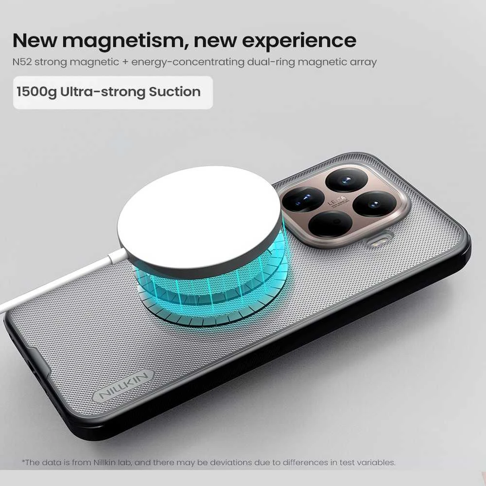 Nillkin Super Frosted PRO Magnetic Back dėklas skirtas Xiaomi 15T Pro Transparent juodos spalvos