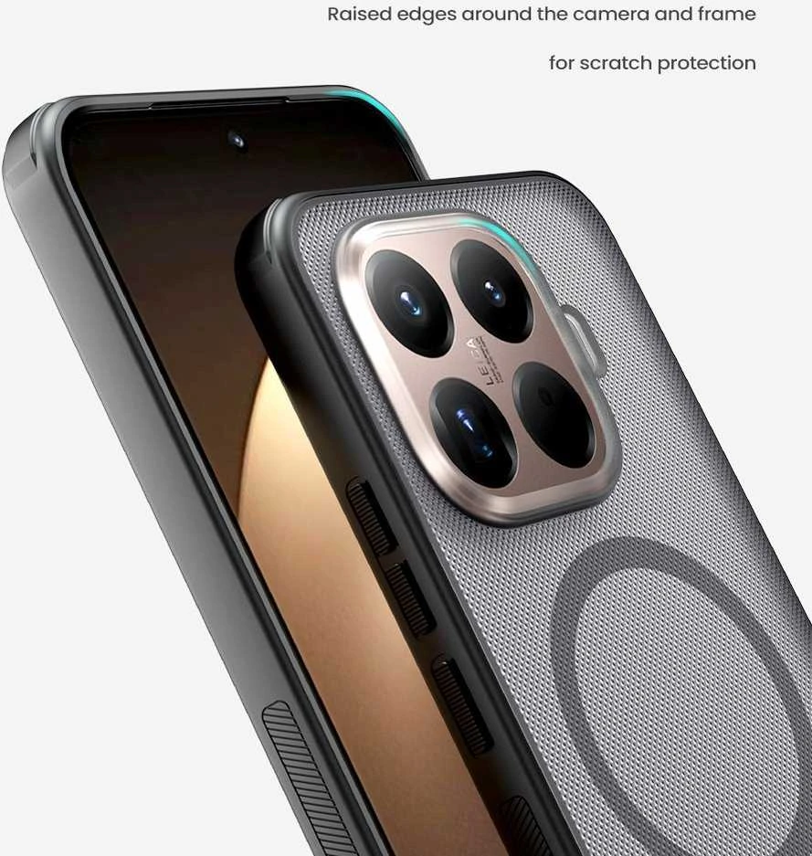 Nillkin Super Frosted PRO Magnetic Back dėklas skirtas Xiaomi 15T Pro Transparent juodos spalvos