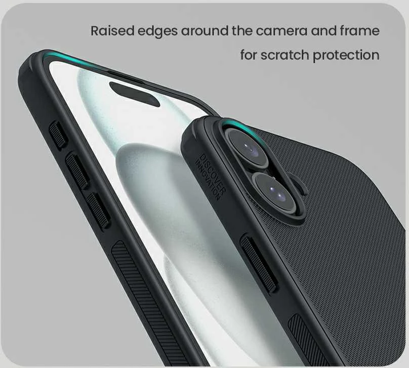 Nillkin Super Frosted PRO Magnetic Back Apple iPhone 16 dėklas telefonui juodos spalvos