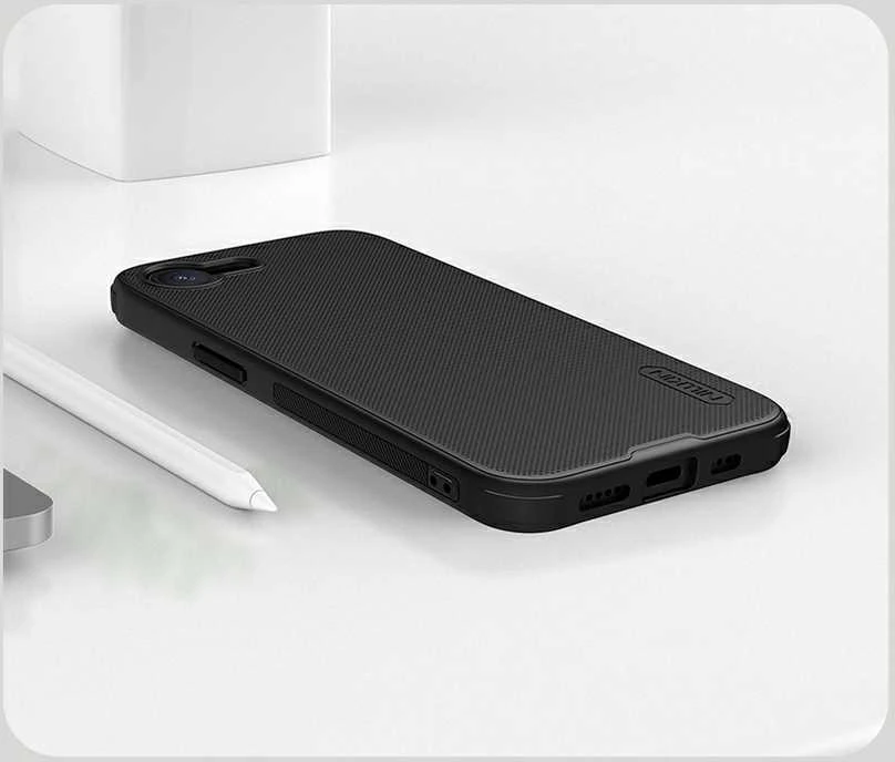 Nillkin Super Frosted PRO Magnetic Back dėklas skirtas Apple iPhone 16e juodos spalvos