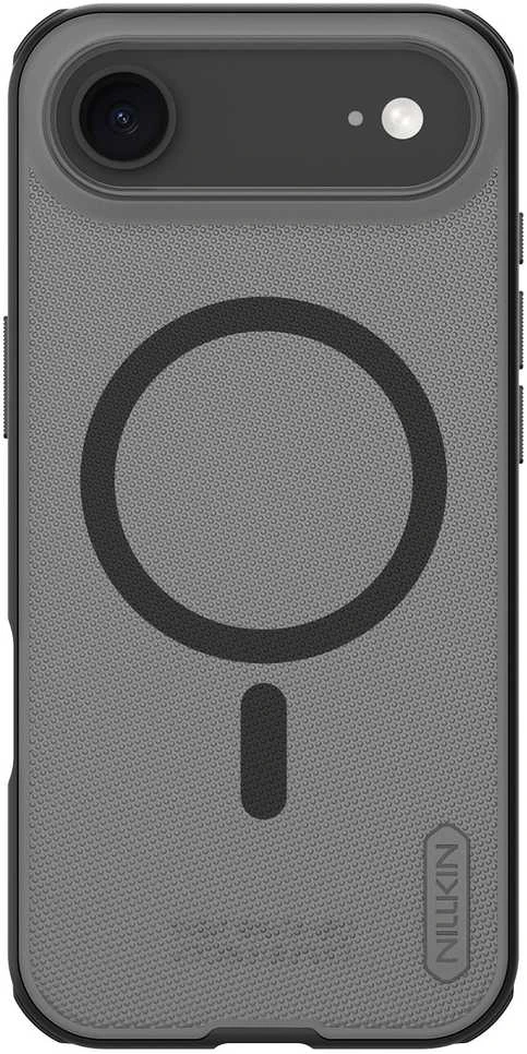Nillkin Super Frosted PRO Magnetic nugarėlės dėklas skirtas iPhone Air skaidrus juodos spalvos