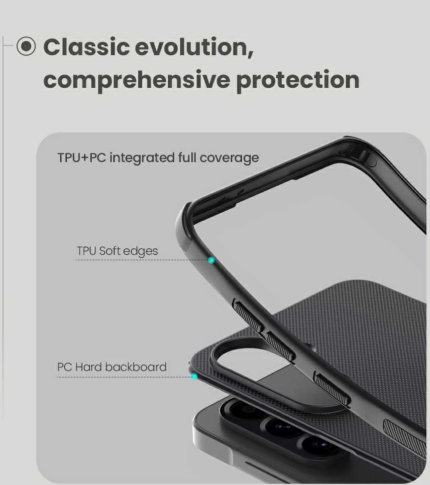 Nillkin Super Frosted PRO Magnetic Back Samsung Galaxy A56 5G dėklas telefonui juodos spalvos