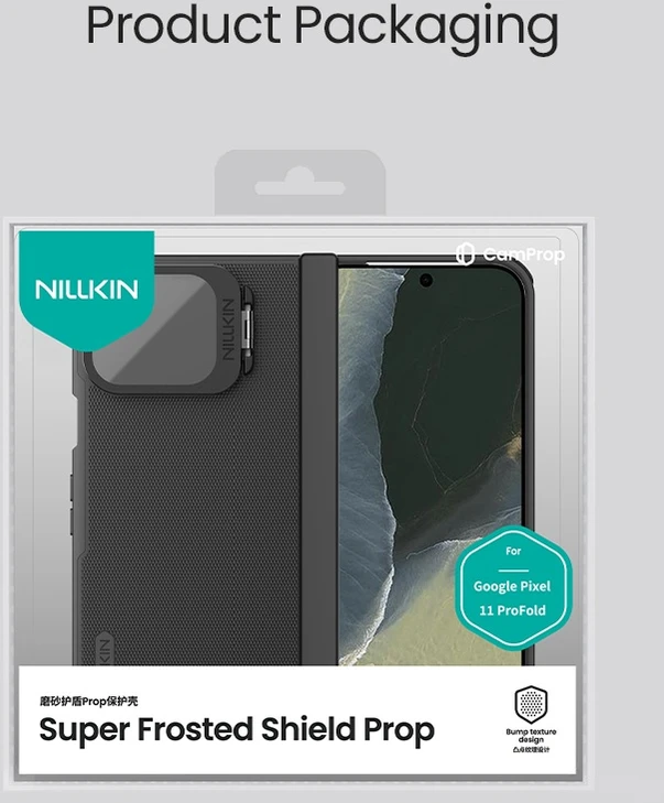 Dėklas Nillkin Super Frosted Prop magnetinis galinis dangtelis, skirtas Google Pixel 11 Pro Fold, juodas