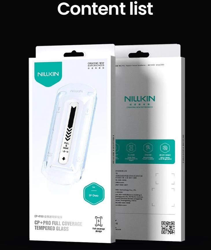 Nillkin Grūdintas stiklas 2.5D CP+ PRO Juodas, skirtas Apple iPhone Duo (su aplikatoriumi) (išorinis)
