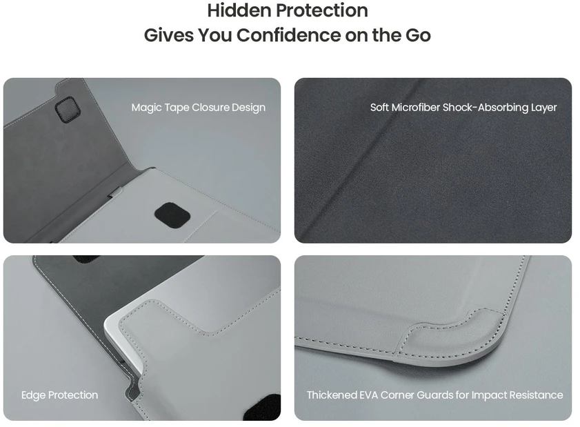 Nillkin Versatile Pro nešiojamojo kompiuterio dėklas 14.2" pilkas