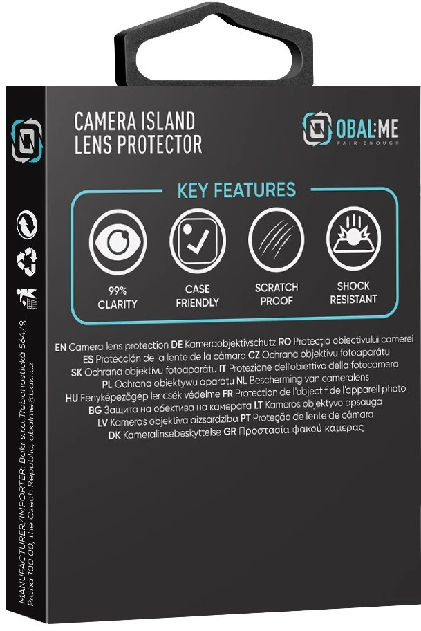 OBAL:ME Camera Island Lens Protector for Apple iPhone 17 Pro Max Sidabrinis