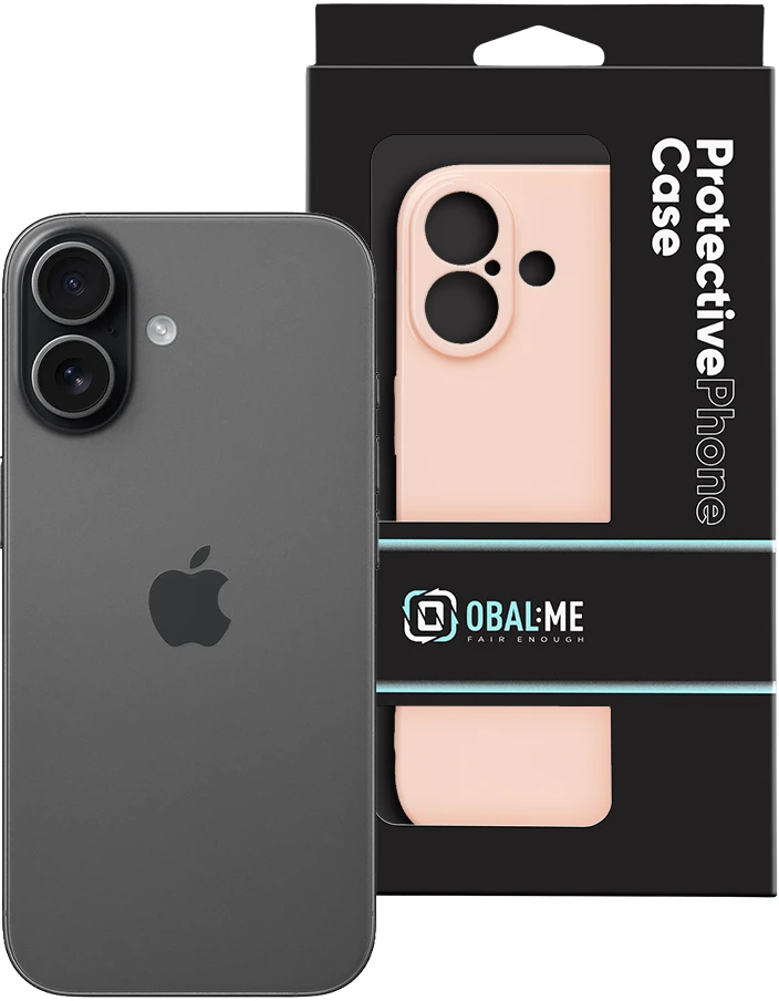 OBAL:ME blizgus telefono dėklas iPhone 17, rožinis