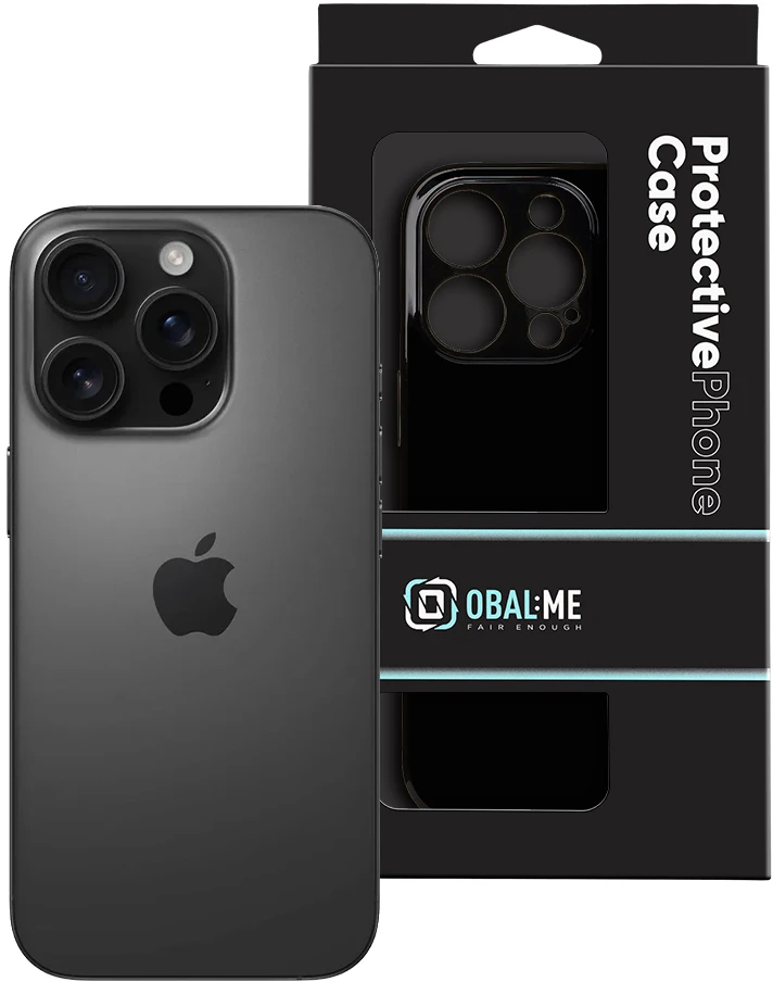 Dėklas OBAL:ME Glossy phone case for iPhone 16 Pro juodas