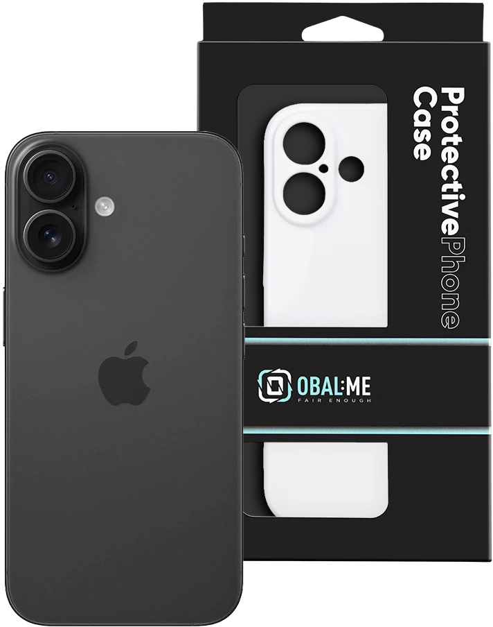 OBAL:ME Blizgus telefonų dėklas iPhone 16 baltas