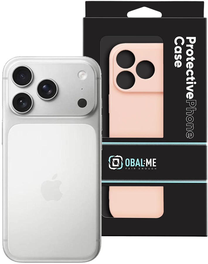 OBAL:ME blizgus telefonų dėklas iPhone 17 Pro Max, rožinis