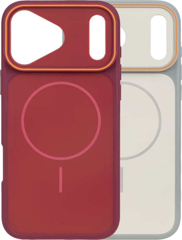 Dėklas OBAL:ME MagNetix Delta apvalkalas, skirtas Apple iPhone 17 Pro Max/18 Pro Max, vyno raudona