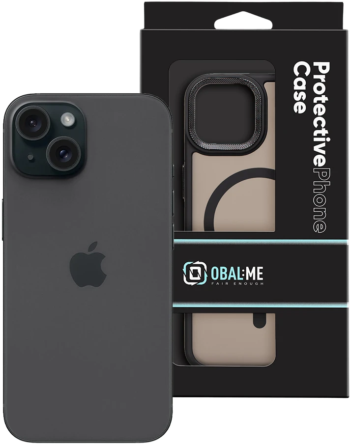 Dėklas OBAL:ME MagNetix Lumen dangtelis, skirtas Apple iPhone 15, onikso spalvos