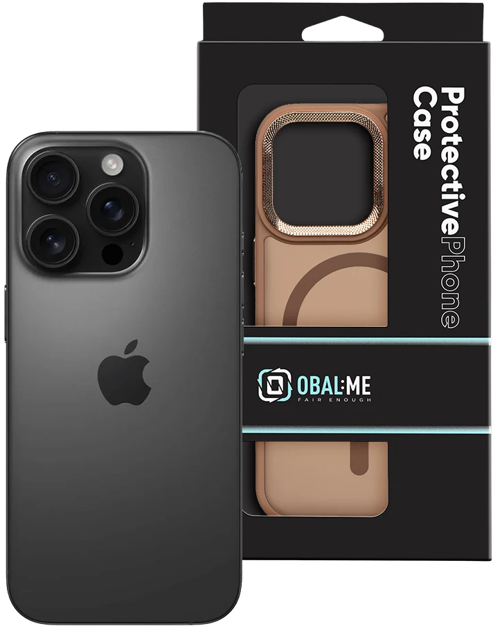 Dėklas OBAL:ME MagNetix Lumen dangtelis, skirtas Apple iPhone 16 Pro, rusvos spalvos