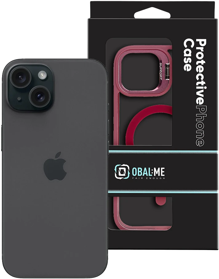 OBAL:ME MagNetix Versa dėklas, skirtas iPhone 15, vyno raudonos spalvos