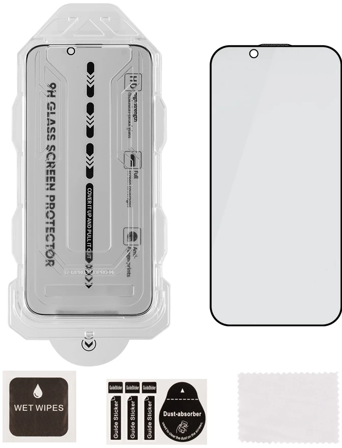 OBAL:ME Privacy 5D stiklo ekrano apsauga su aplikatoriumi Apple iPhone 13/13 Pro/14/16e/17e juoda...