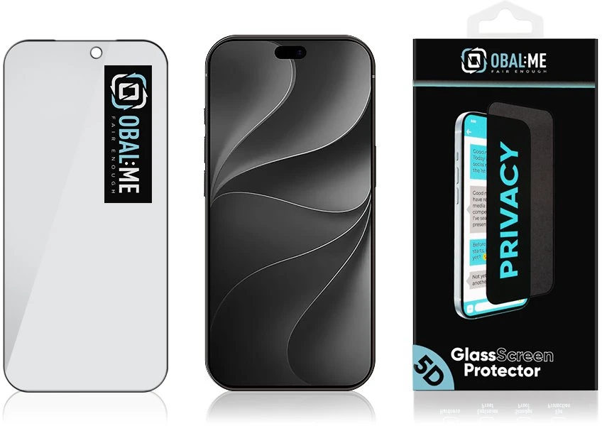 OBAL:ME 5D grūdintas stiklas telefonui iPhone 18 Pro Max (privatumo efektas)