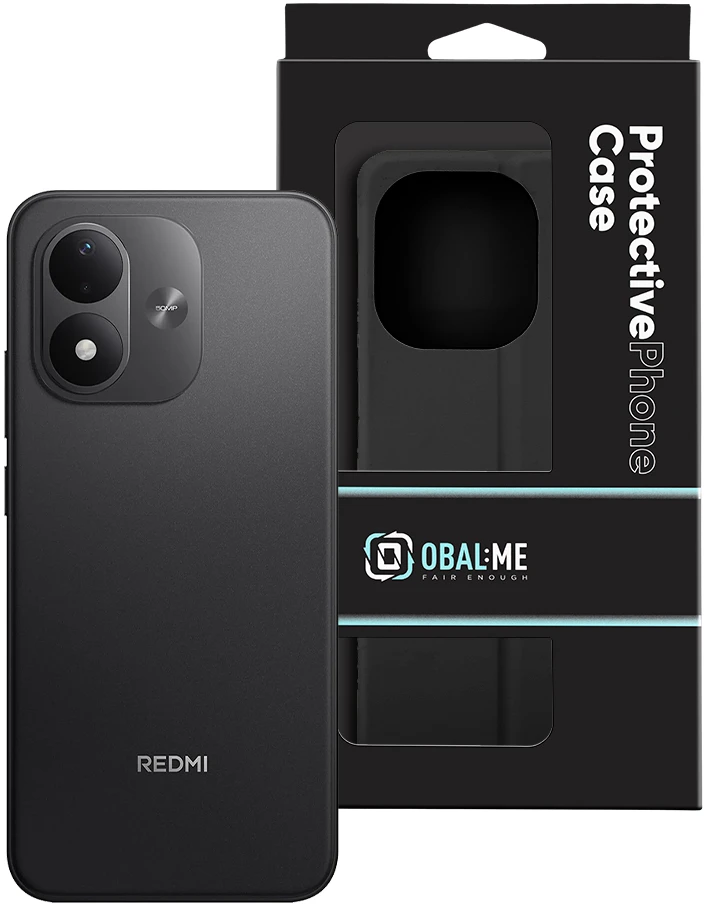 OBAL:ME SmoothTouch dėklas, skirtas Xiaomi Redmi Note 17 4G/5G, juodas