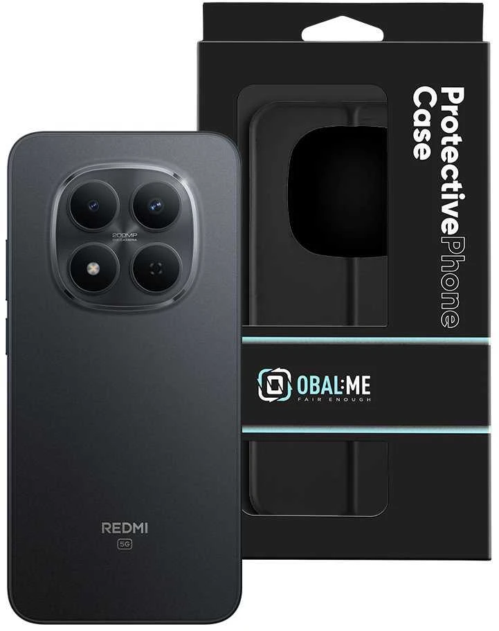 OBAL:ME SmoothTouch dėklas skirtas Xiaomi Redmi Note 15 Pro 5G juodos spalvos