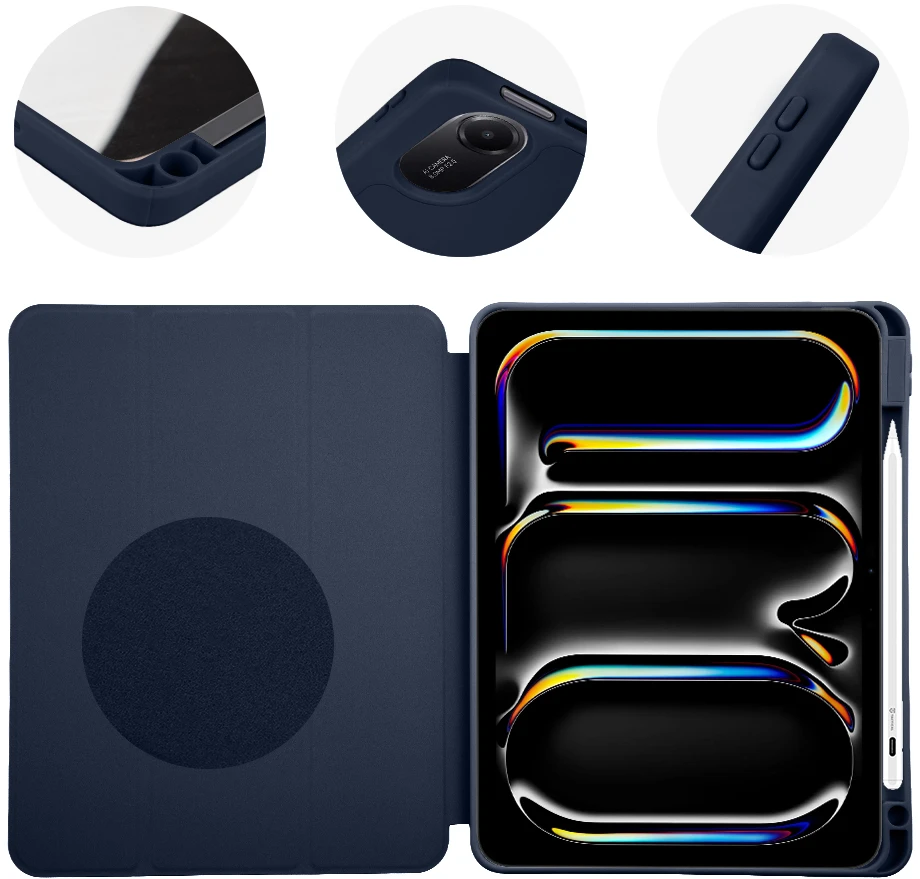 OBAL:ME SolidTab dėklas Apple iPad Air 11 (2020/22/24/25/26)/iPad Pro 11 (1/2/3/4) tamsiai mėlyna