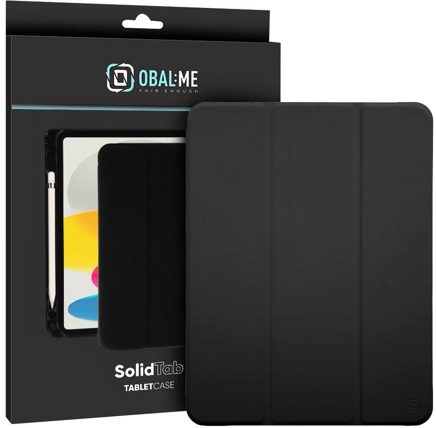 OBAL:ME SolidTab dėklas Apple iPad 10.9 2022/11 2025 Juodas