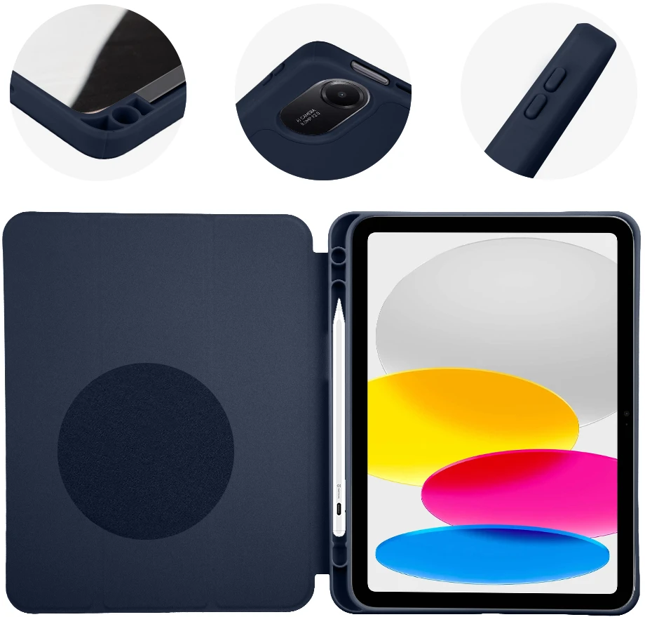 OBAL:ME SolidTab Case for Apple iPad 10.9 2022/11 2025 Dark Mėlyna