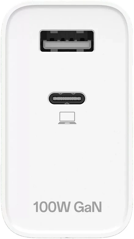 Oppo SuperVOOC USB-C 100W kelioninis įkroviklis + USB-C duomenų kabelis Baltas