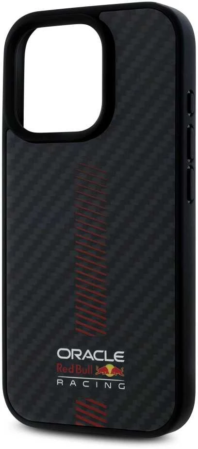 Red Bull Raudona Bull Raudona Bull Carbon Powerbar MagSafe dėklas jūsų Apple iPhone 15 Pro Max juodos spalvos